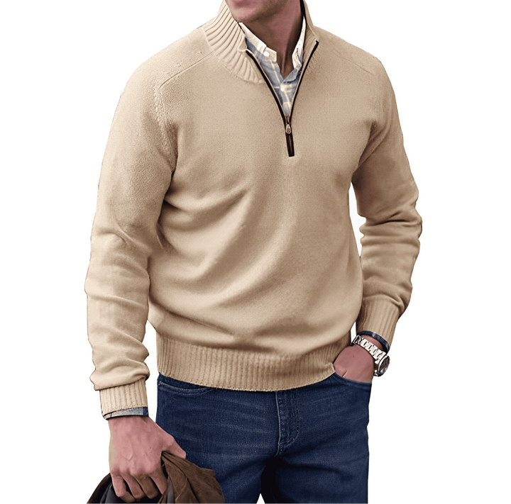 Eric - Elegant Cotton Sweater with Zipper