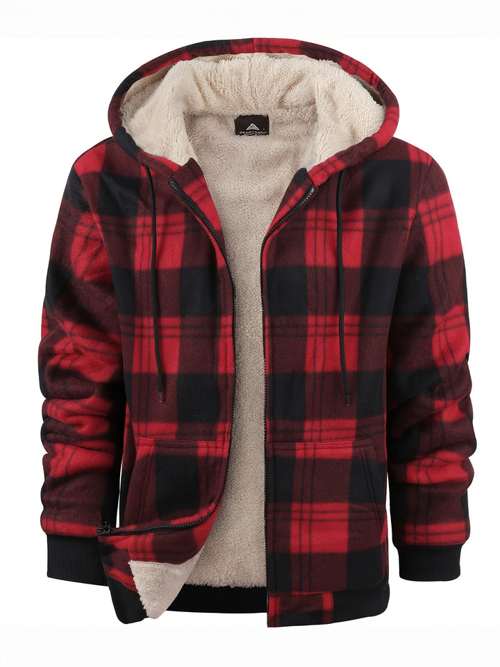 Grant - Warm Plaid Fleece Jacket