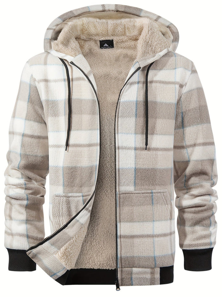 Grant - Warm Plaid Fleece Jacket