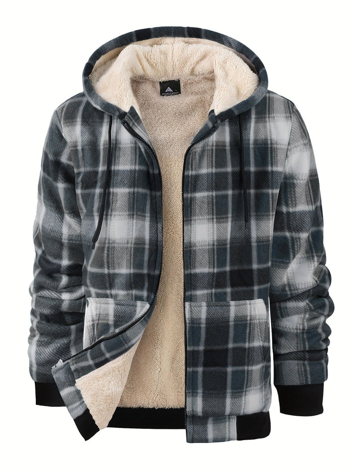 Grant - Warm Plaid Fleece Jacket