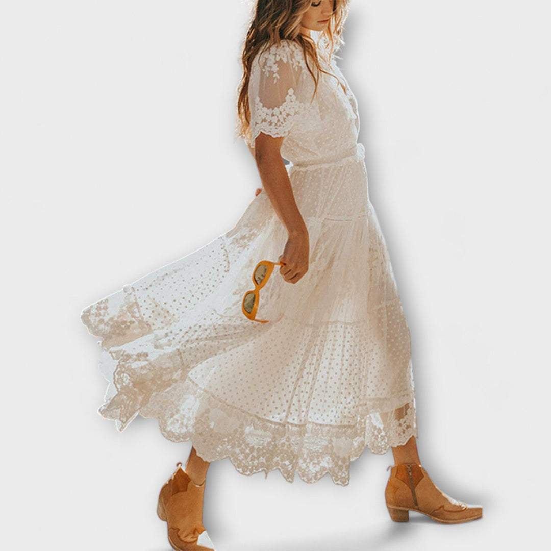 Hikari™ Lace Midi Dress