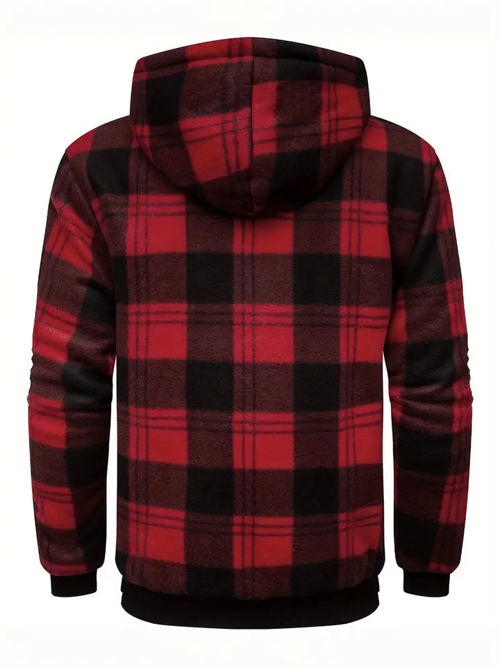 Grant - Warm Plaid Fleece Jacket