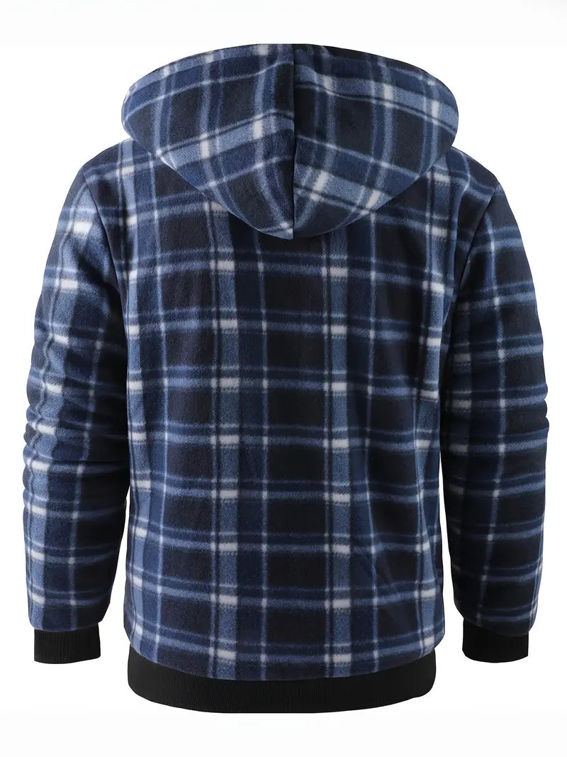 Grant - Warm Plaid Fleece Jacket