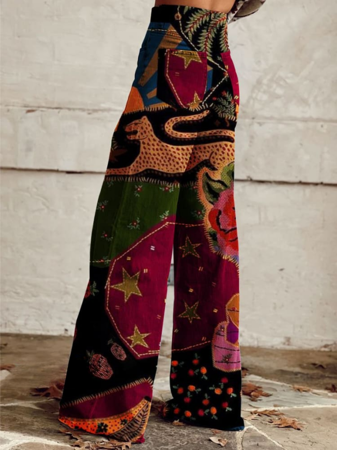 Boho Patchwork - Vintage Flared Pants