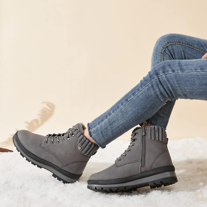 Yvette - Fur Lined Combat Boots