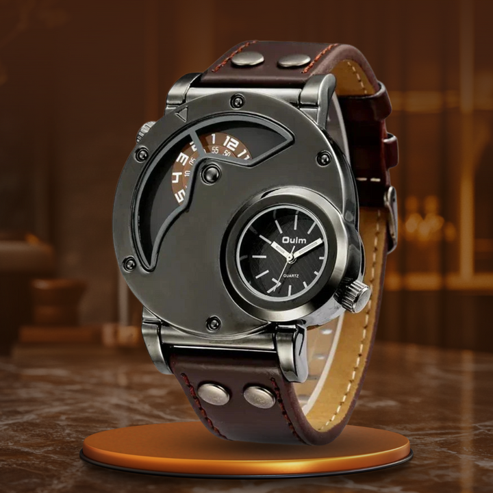 Luxury Dual Time Quartz Watch