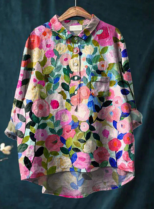 Anita - Classic Floral Blouse