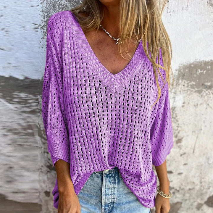 Petra - V-neck Knitted Top