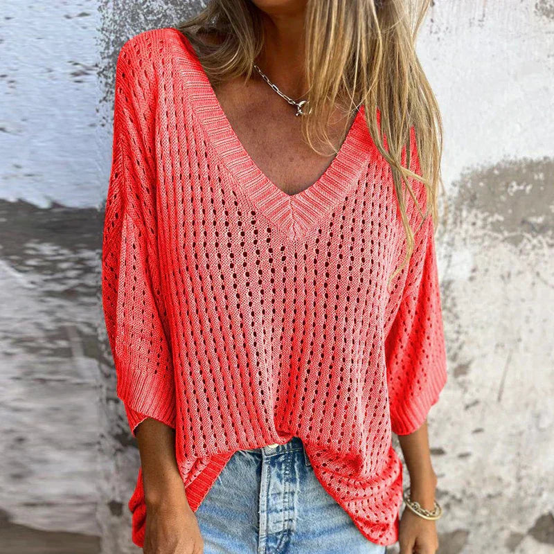 Petra - V-neck Knitted Top