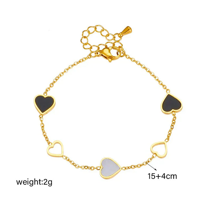 Hazel - Gold Plated Heart Bracelet