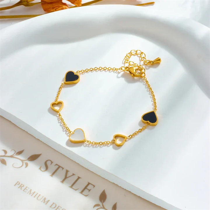 Hazel - Gold Plated Heart Bracelet