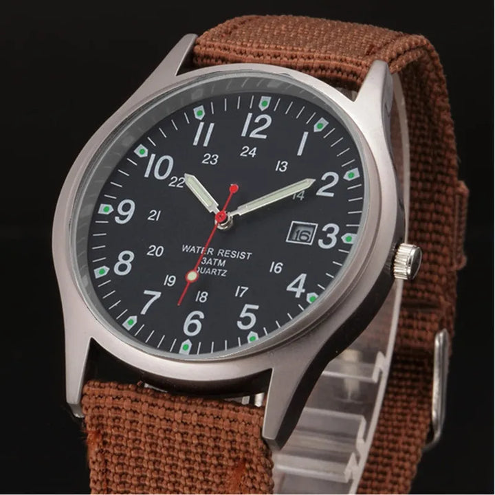 Military-Inspired Casual Wristwatch