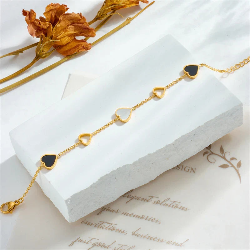 Hazel - Gold Plated Heart Bracelet