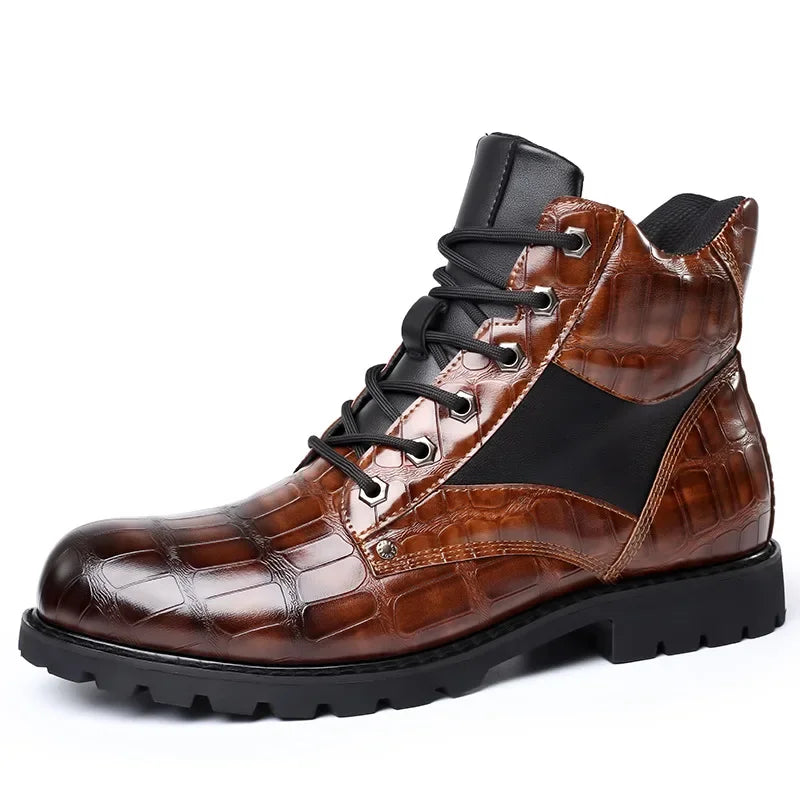 Dante Ferrara - Croc Leather Boots