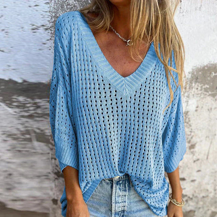 Petra - V-neck Knitted Top