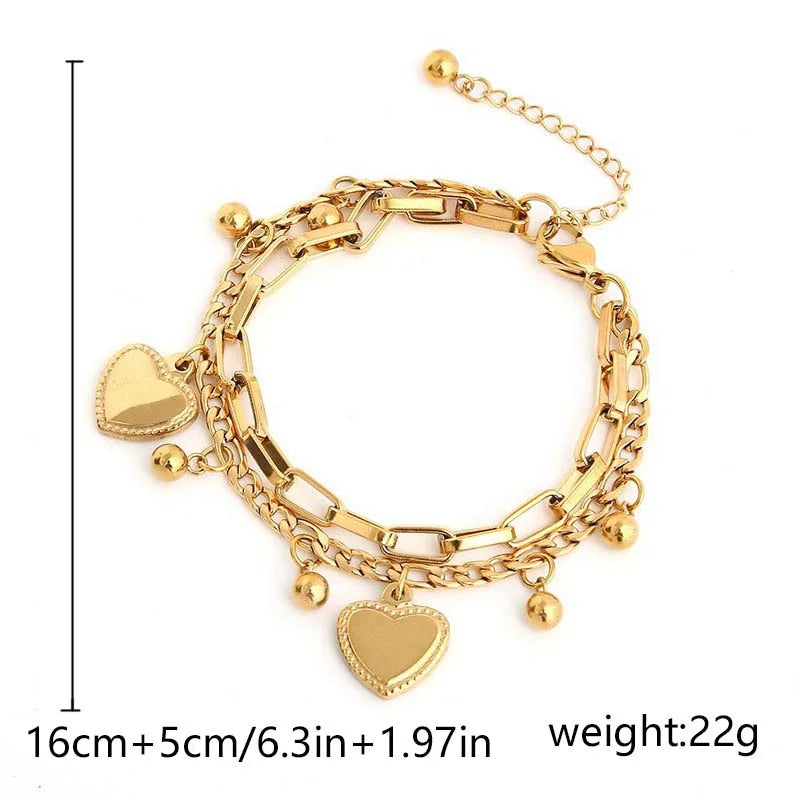 Valerie - Multilayer Steel Love Bracelet