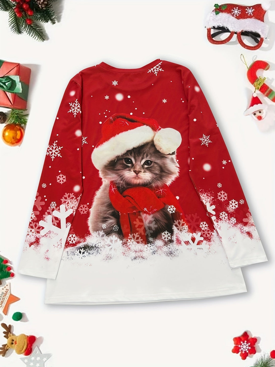 Eliana | Christmas Kitten Sweatshirt