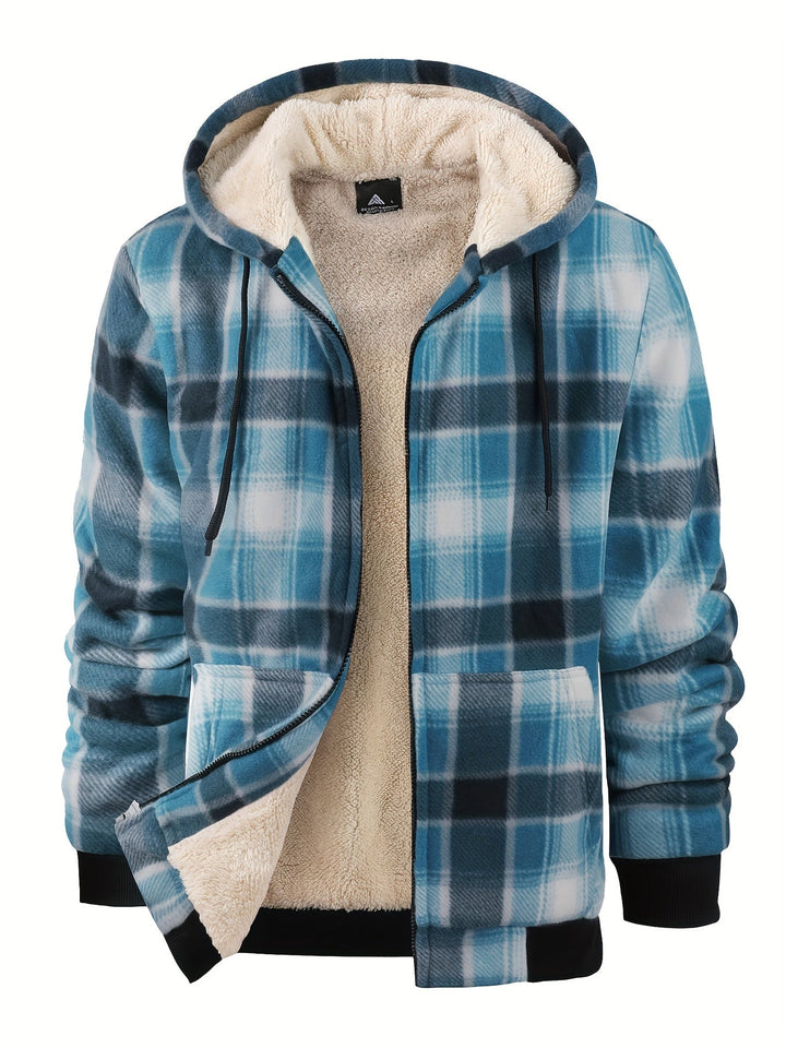 Grant - Warm Plaid Fleece Jacket