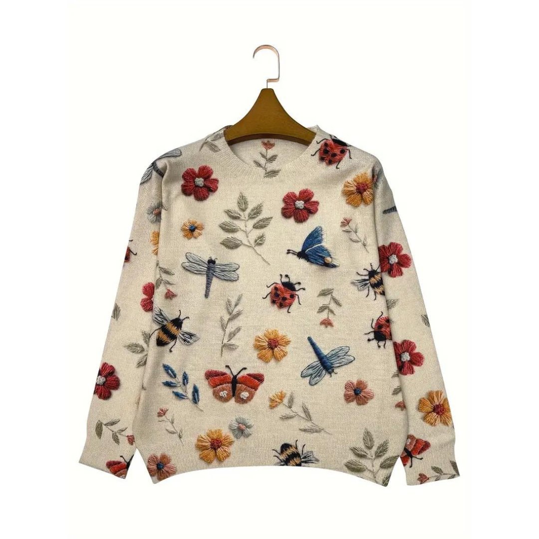 Isaline - Sweater With Floral Pattern