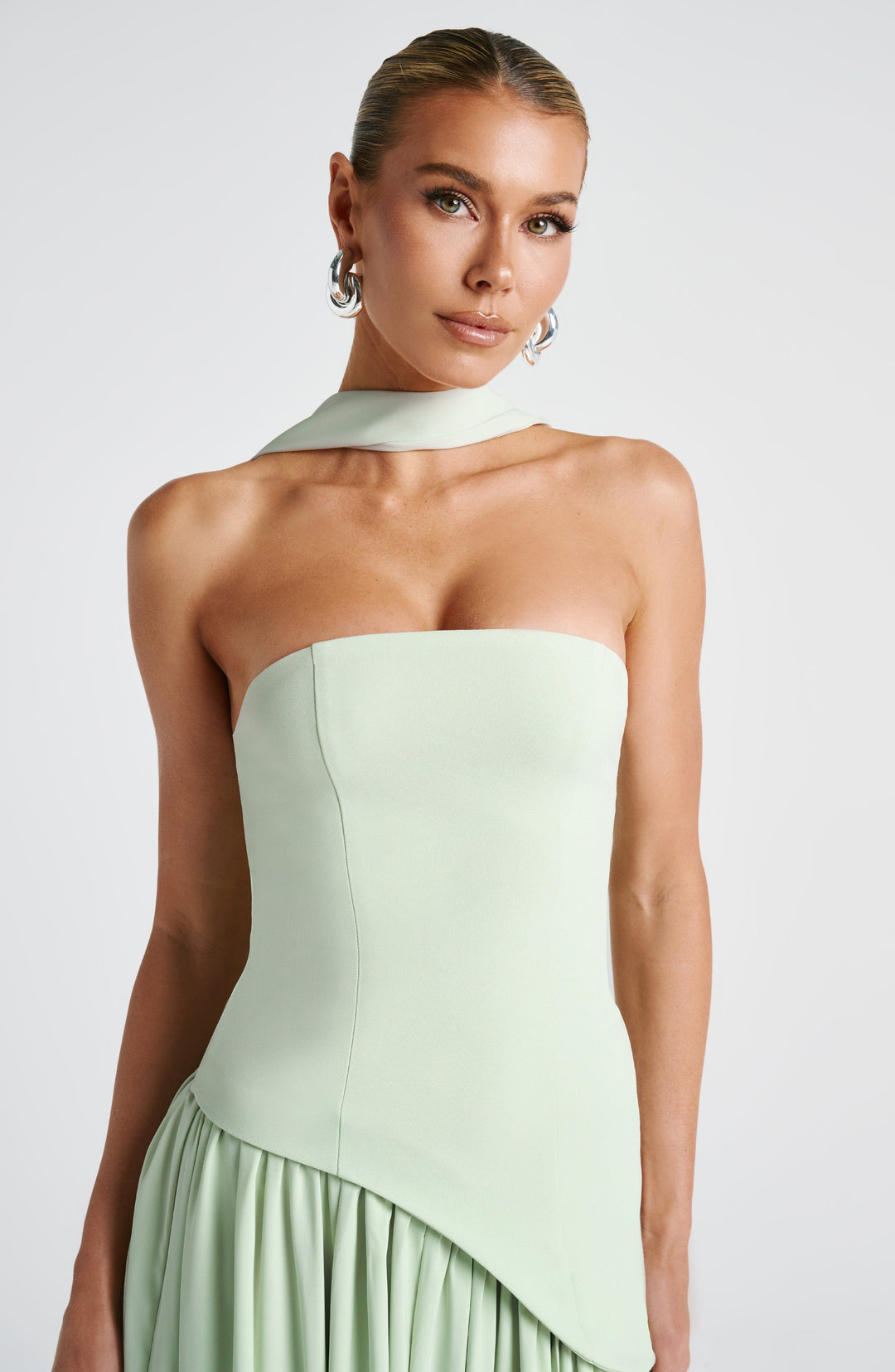Jaycie - Stunning Strapless High Slit Maxi Dress