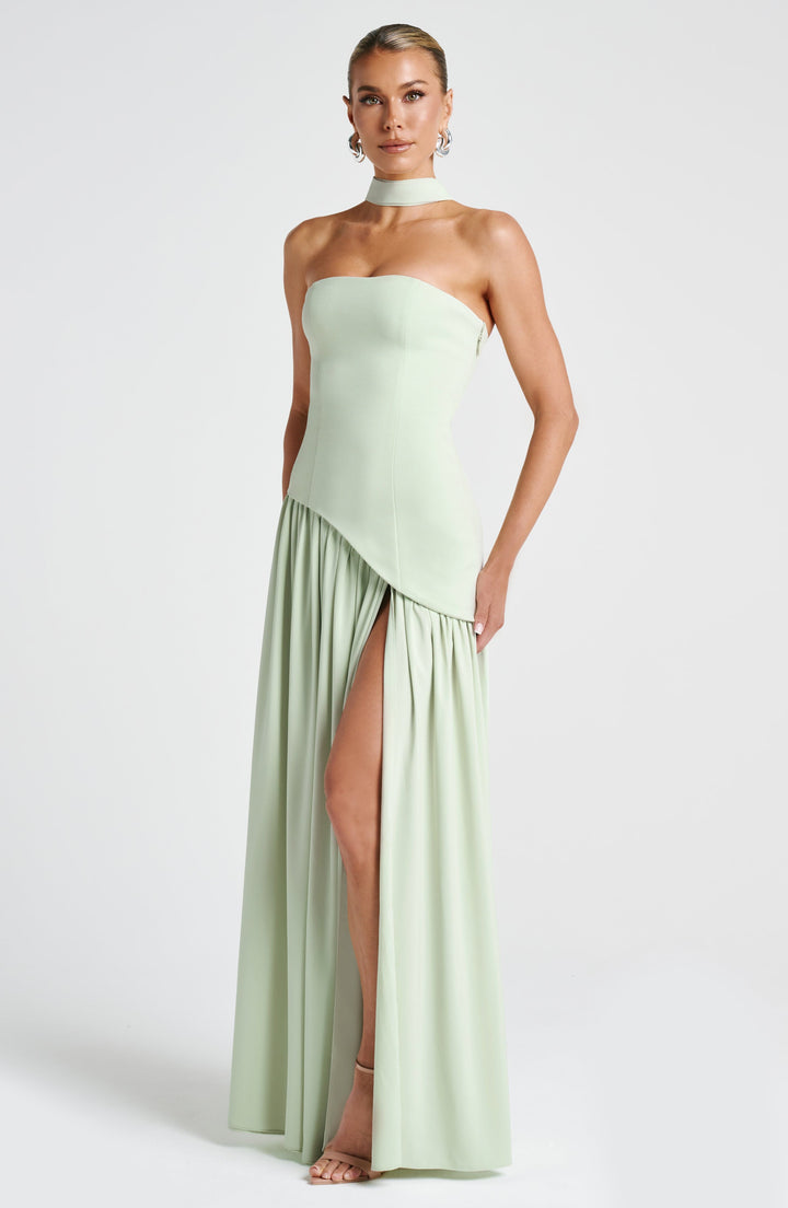 Jaycie - Stunning Strapless High Slit Maxi Dress