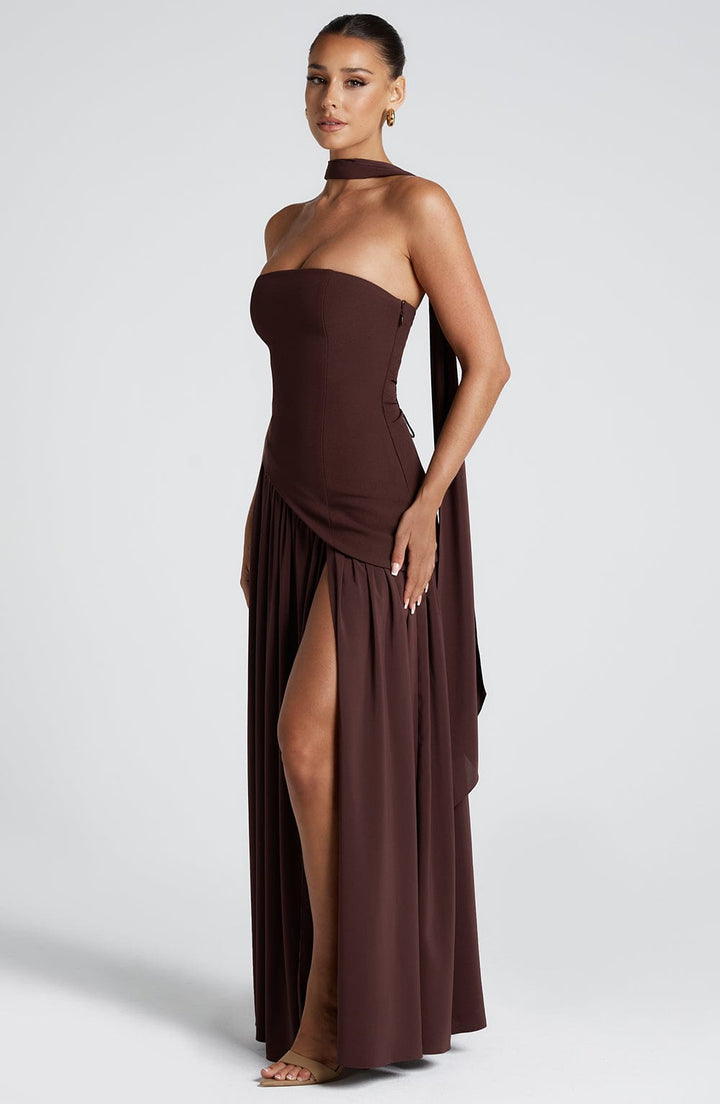 Jaycie - Stunning Strapless High Slit Maxi Dress